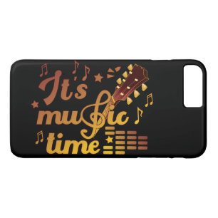 Het is muziektijd, gouden gitaar musical iPhone 8/7 plus hoesje