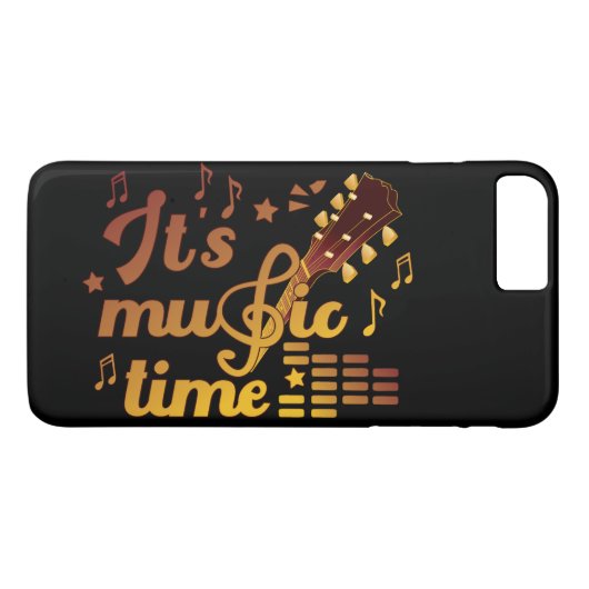 Het is muziektijd, gouden gitaar musical Case-Mate iPhone case (Achterkant (Horizontaal))