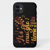 Het is muziektijd, gouden gitaar musical Case-Mate iPhone case (Achterkant)