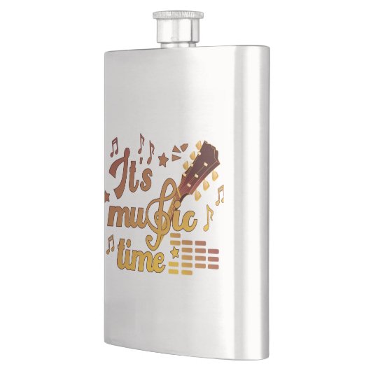 Het is muziektijd, gouden gitaar musical flacon (Links)