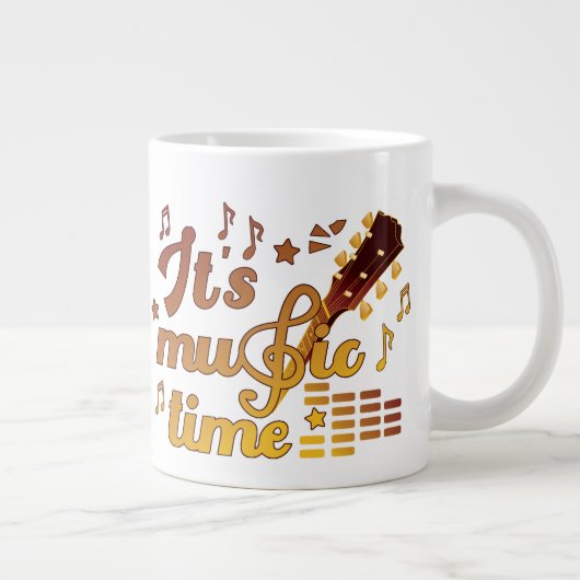 Het is muziektijd, gouden gitaar musical grote koffiekop (Rechts)