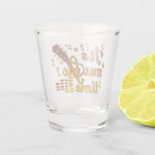 Het is muziektijd, gouden gitaar musical shot glas (Achterkant)