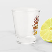 Het is muziektijd, gouden gitaar musical shot glas (Links)