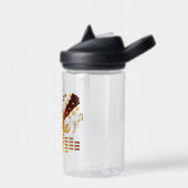 Het is muziektijd, gouden gitaar musical waterfles (Links)