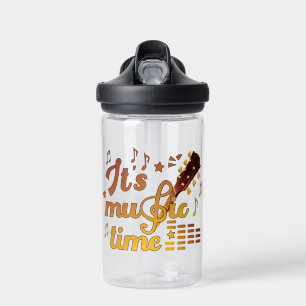 Het is muziektijd, gouden gitaar musical waterfles