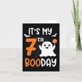 Het is My Boo Day Schattige Halloween 7th Birthday Kaart (Voorkant)