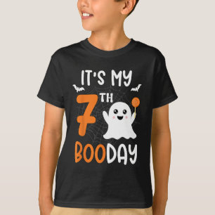 Het is My Boo Day Schattige Halloween 7th Birthday T-shirt