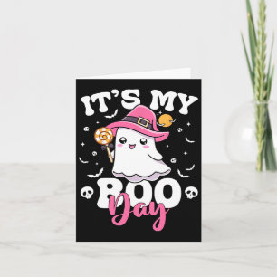 Het is My Boo Day Schattige Halloween Verjaardag G Kaart
