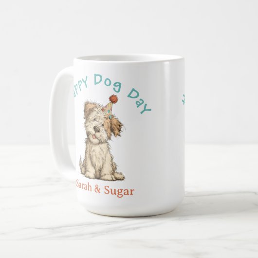 Het is My Day Dog Mok Funny Custom Pet Lover Coffe (Voorkant links)