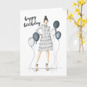 Het is My Party Happy Birthday Mode Kaart (Gele Bloem)