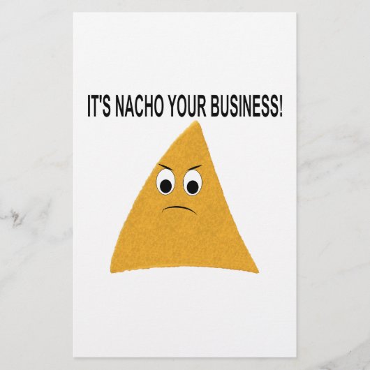 Het is Nacho Your Business Briefpapier (Voorkant)