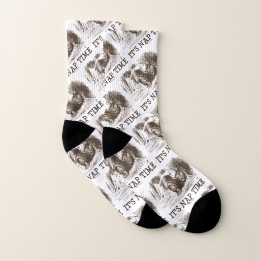 Het is Nap Time Slaping Red King Wonderland Sokken (Paar)