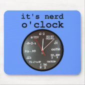 Het is Nerd O'Clock Funny Clock Mousepad Muismat (Voorkant)