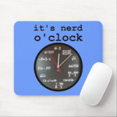 Het is Nerd O'Clock Grappige Klok Muismat Muis Pad (Met muis)