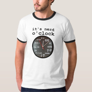 Het is Nerd O'Clock Grappige Klok T-shirt Humor