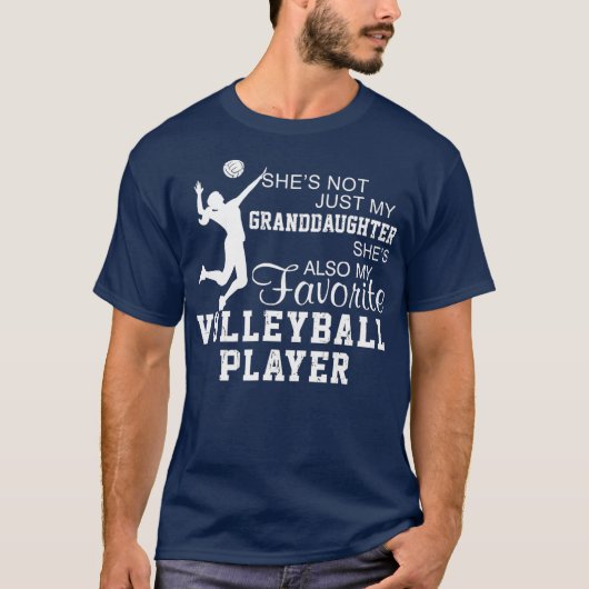 Het is niet alleen mijn kleindochter Volleyball Pl T-shirt (Voorkant)
