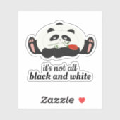 Het is niet allemaal zwart-wit, Schattigee Panda Q Sticker (Vel)