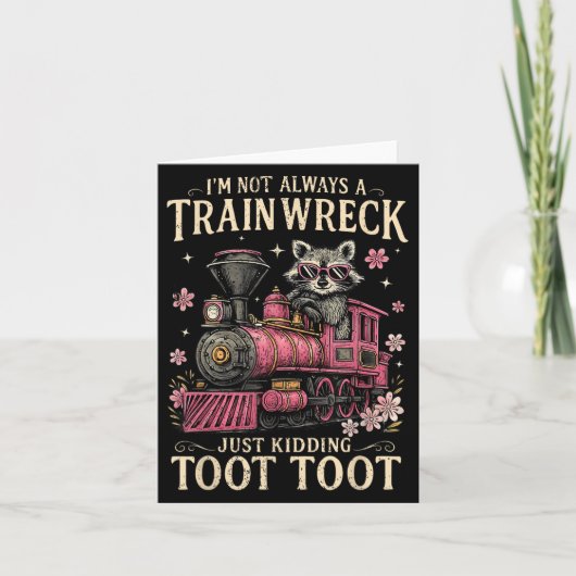Het is niet altijd een treinwrak, gewoon een grapj kaart (Voorkant)