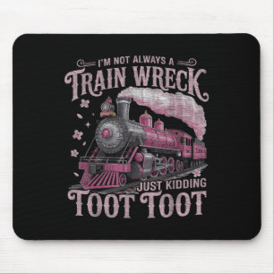 Het is niet altijd een treinwrak, gewoon een grapj muismat