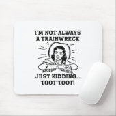 Het is niet altijd een treinwrak, gewoon een grapj muismat (Met muis)