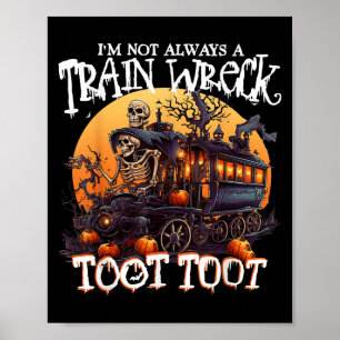 Het is niet altijd een treinwrak, maar een grapje  poster