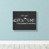 Het is niet bedriegen als... mijn man kijkt! canvas afdruk (Insitu (Houten vloer))