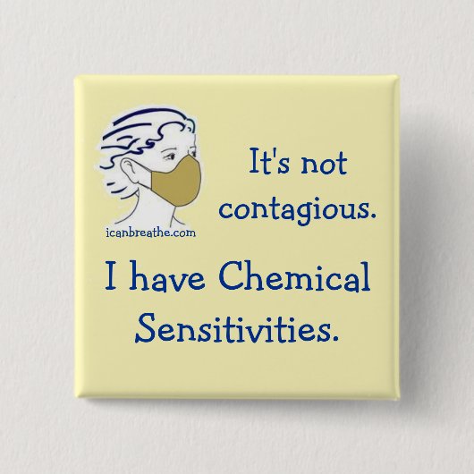 Het is niet besmettelijk. vierkante button 5,1 cm (Voorkant)