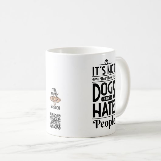 Het is niet dat ik van honden hou koffiemok (Voorkant rechts)