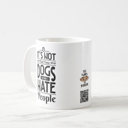 Het is niet dat ik van honden hou koffiemok (Voorkant links)