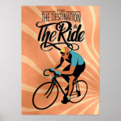 Het is niet de bestemming, het is Ride! Retro stij Poster (Voorkant)
