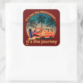 HET IS NIET DE BESTEMMING... levensstijl Vierkante Sticker (Tas)