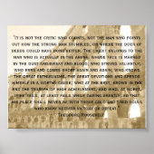 "Het is niet de criticus die telt, niet... Poster (Voorkant)