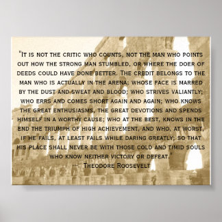 "Het is niet de criticus die telt, niet... Poster