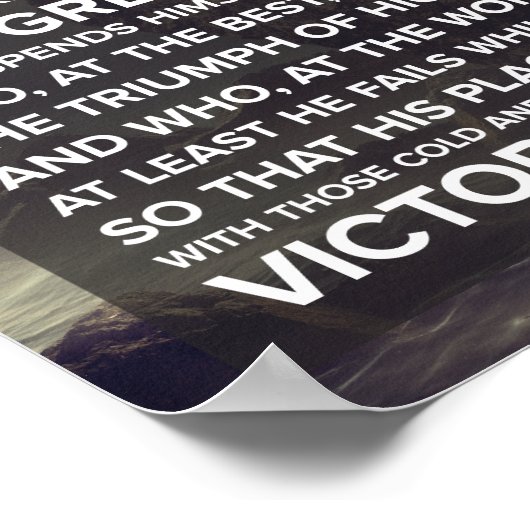 "Het is niet de criticus die telt..." Poster prijs (Hoek)