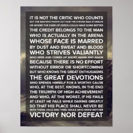 "Het is niet de criticus die telt..." Poster prijs