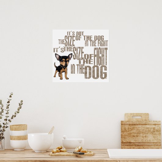 Het is niet de grootte poster (Keuken)