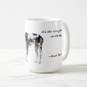 Het is niet de grootte van de hond die... koffiemok (Voorkant rechts)