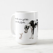 Het is niet de grootte van de hond die... koffiemok (Voorkant links)