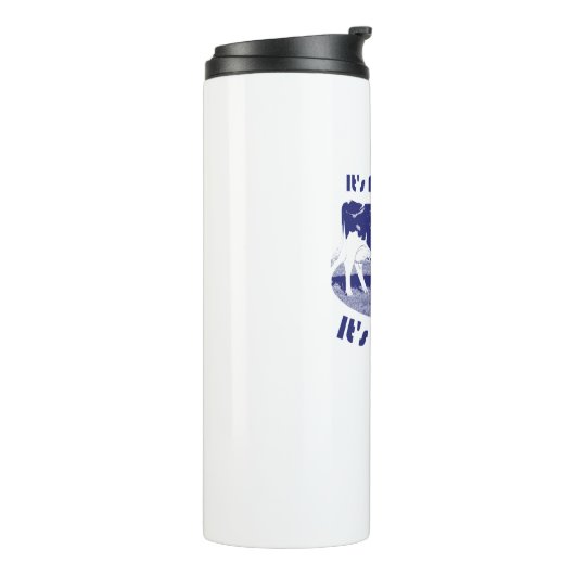 Het is niet de Koe, maar hoe Thermosbeker (Gedraaid links)