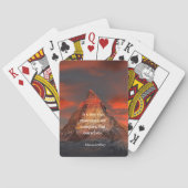 Het is niet de Motivatie Quote Red Mount Everest Pokerkaarten (Achterkant)
