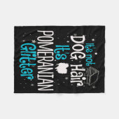 Het is niet Dog Hair, het is Pommeren Glitter Gift Fleece Deken (Voorkant (Horizontaal))