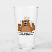 Het is niet echt Gevist tenzij er bier is Glas (Voorkant)