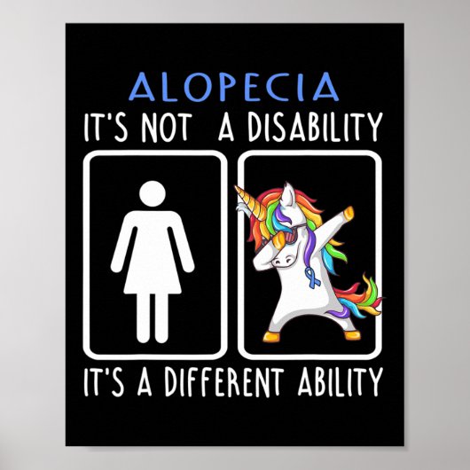 Het is niet een handicap ondersteuning Alopecia ge Poster (Voorkant)