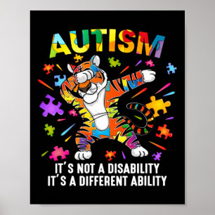Het is niet een handicap tijger autisme bewustzijn poster