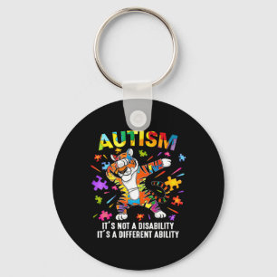 Het is niet een handicap tijger autisme bewustzijn sleutelhanger