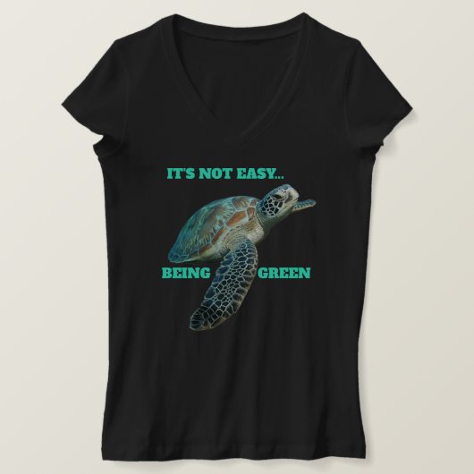 HET IS NIET EENVOUDIG GROENE T-Shirt TE ZIJN (Design voorkant)