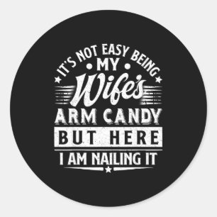 Het Is Niet Eenvoudig Vrouws Arm Ronde Sticker