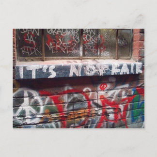 Het is niet eerlijk briefkaart