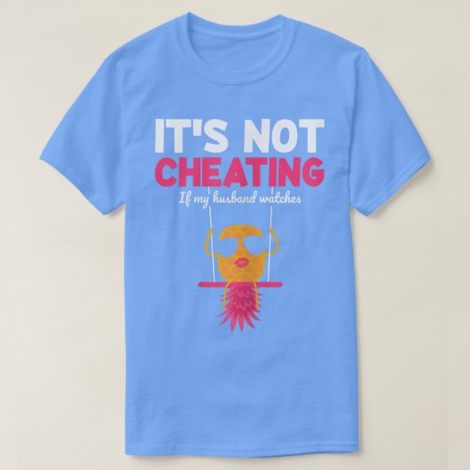 Het is niet erg als mijn man kijkt zwemmen t-shirt (Design voorkant)