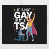 Het is niet gay als het TSA Funny Security Airline Bier Etiket (Enkel label)